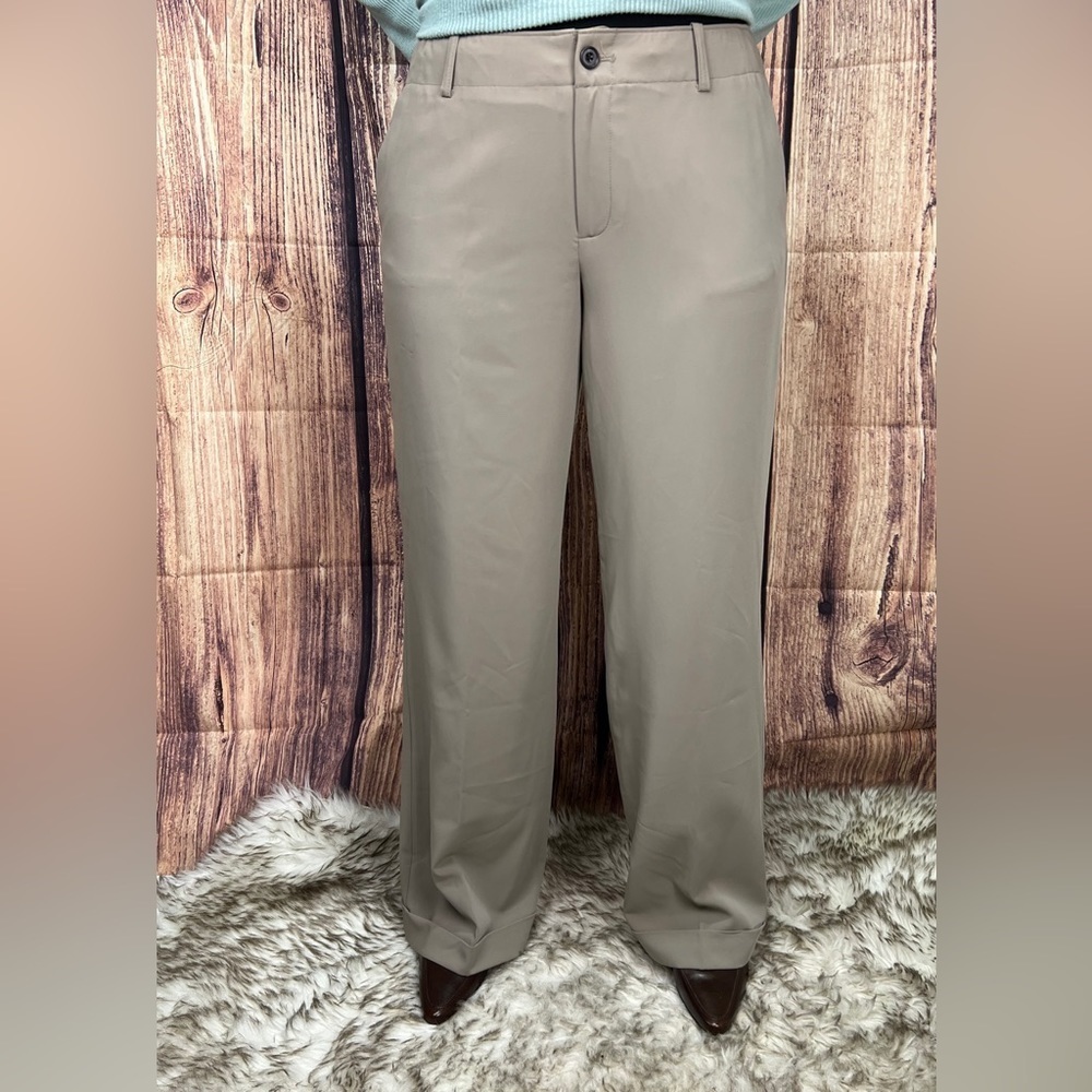Eddie Bauer Vashon fit tan/taupe trousers dress pants women’s size 12 NEW